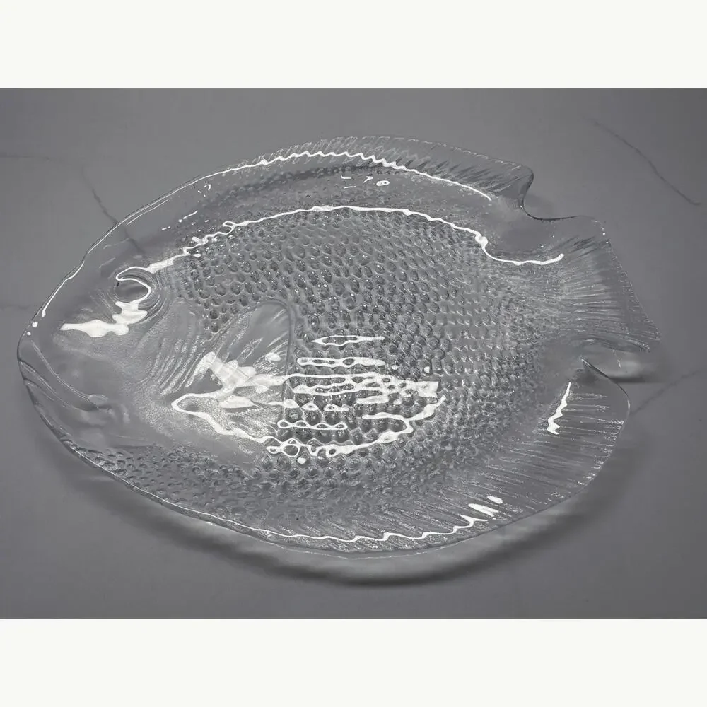 Clear Arcoroc of France Fish Dinner Plates- Replacement Appetizer